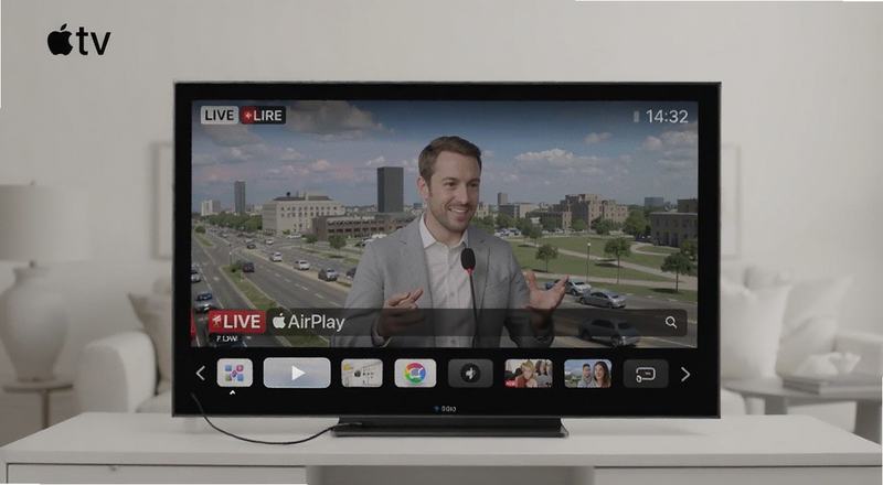 Apple TVͨ��AirPlayͶ������ֱ������ͼ