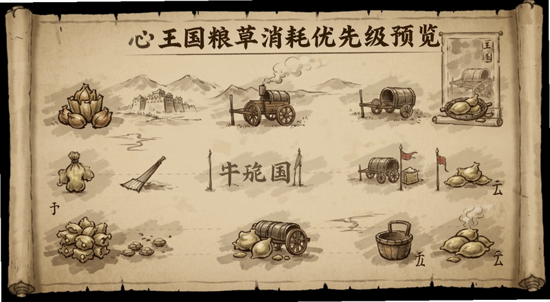 汉字王国粮草消耗优先级预览图