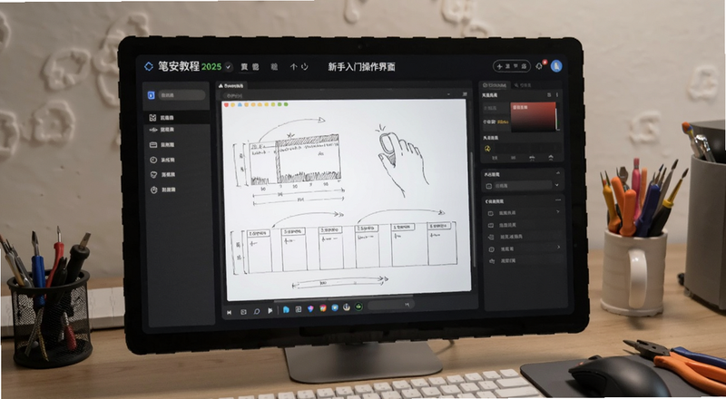 笔安教程2025新手入门操作界面预览图