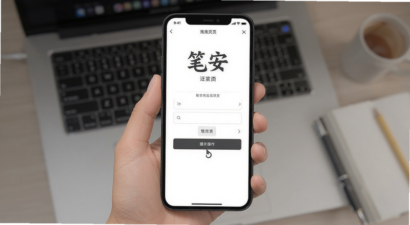 笔安注册页面手机端操作界面预览图