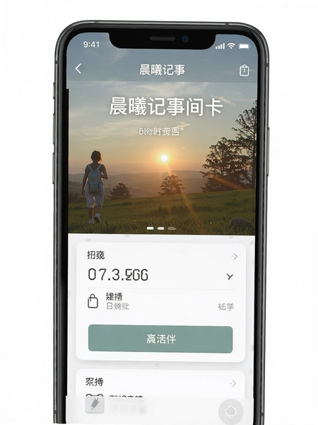 晨曦记事晨间打卡界面预览图
