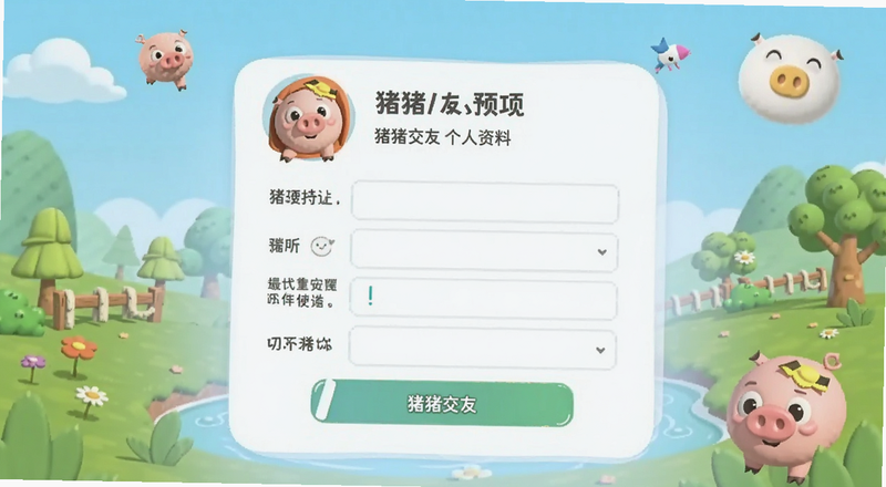 猪猪交友个人资料填写预览图