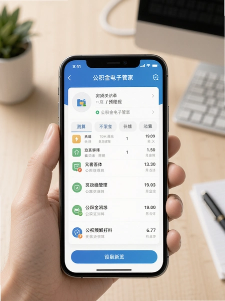 手机公积金电子管家公积金测算界面预览图