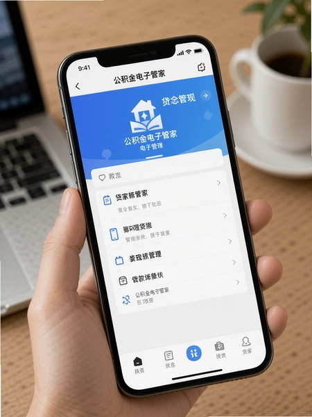 手机公积金电子管家贷款信息管理页面