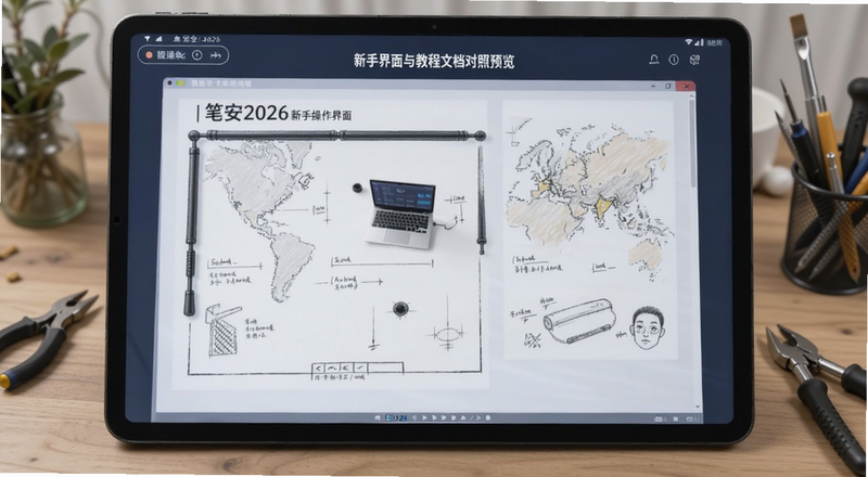 笔安2026新手操作界面与教程文档对照预览图