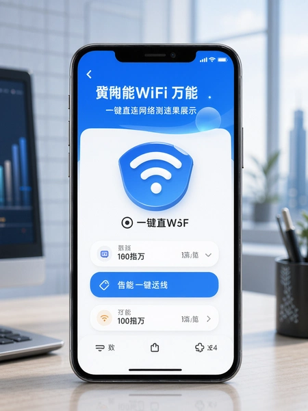 万能WiFi一键直连网络测速结果展示图