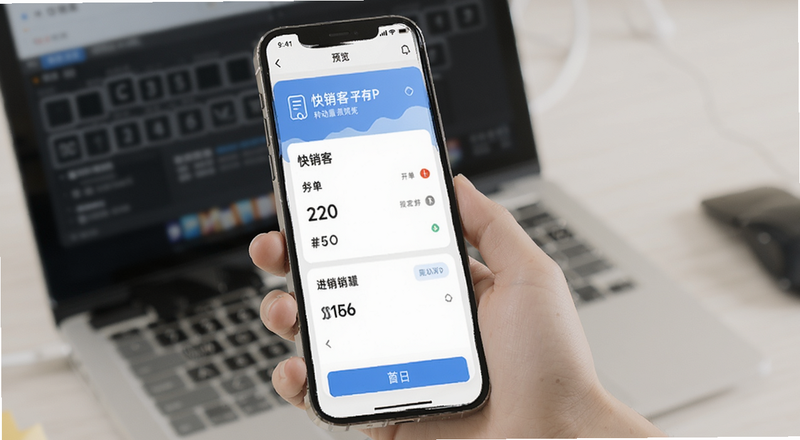 快销客进销存移动端开单界面预览图