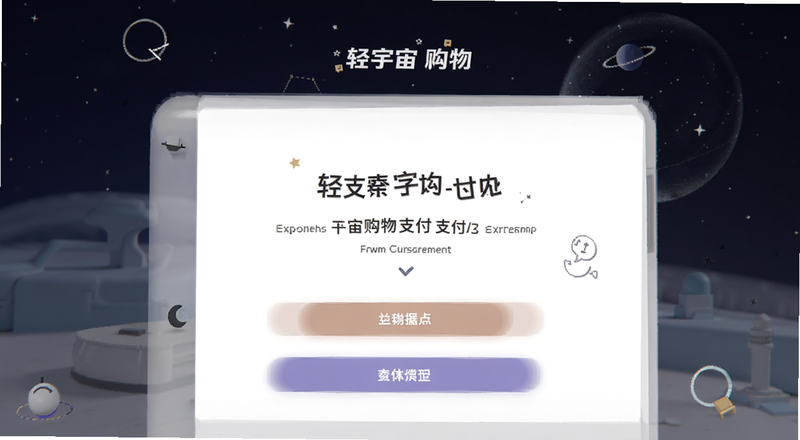 轻宇宙购物下单支付页面预览图