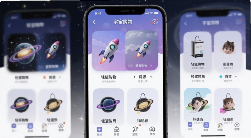 轻宇宙购物APP首页界面预览图