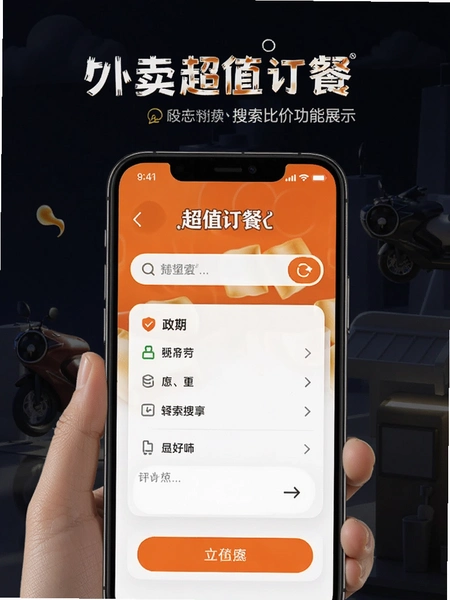 外卖超值订餐搜索比价功能展示图