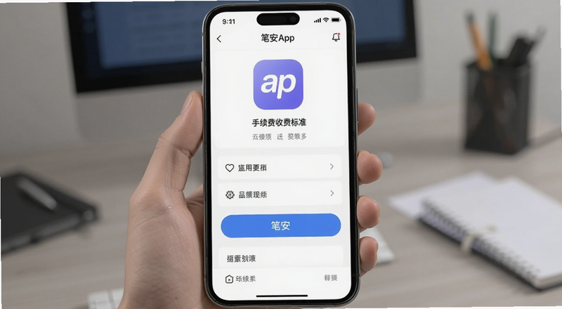笔安APP手续费收费标准界面预览图