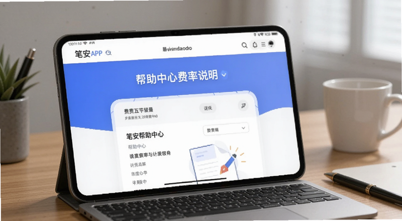 笔安APP帮助中心费率说明页面预览图