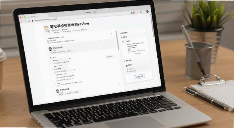 用户查看笔安手续费账单预览图