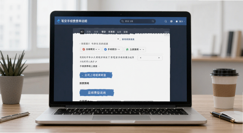 笔安手续费费率说明页面预览图