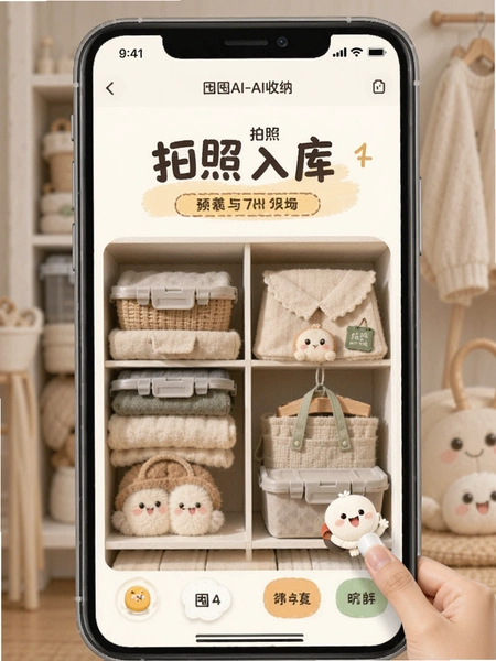 囤囤AI-AI收纳 拍照入库界面