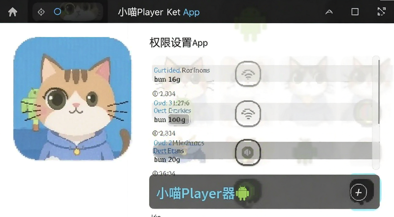 小喵Player播放器App安卓版权限设置界面预览图