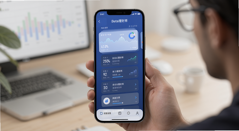 Beta理财师移动端主界面功能预览图