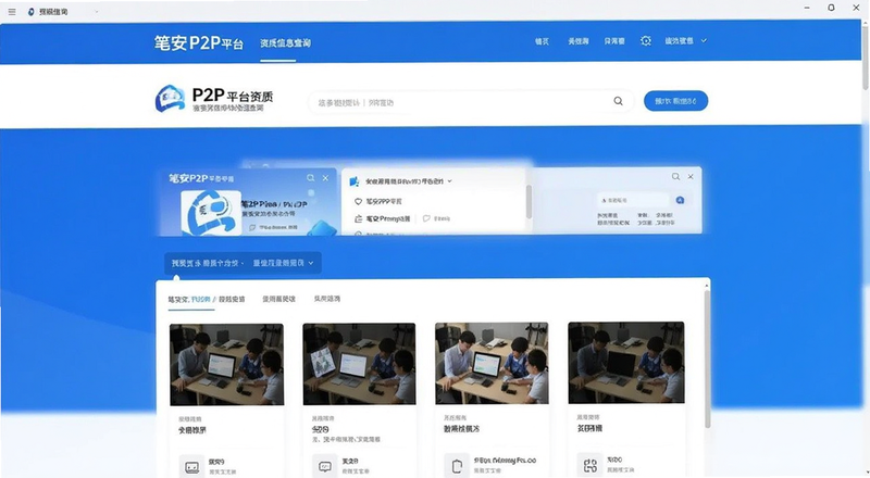 笔安P2P平台资质信息查询页面预览图