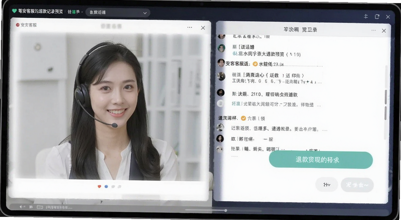 笔安客服沟通退款记录预览图