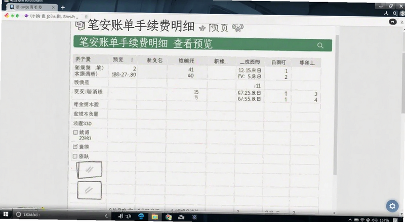 笔安账单手续费明细查看预览图