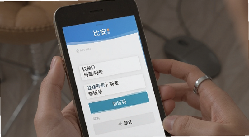 比安注册填写手机号与验证码界面