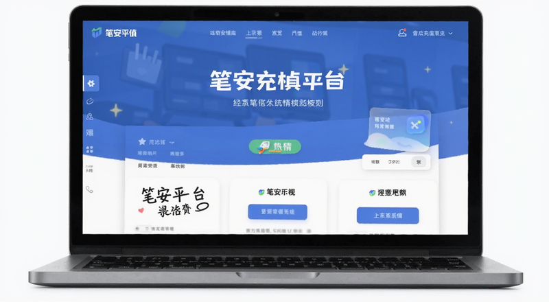 笔安充值平台首页界面预览图