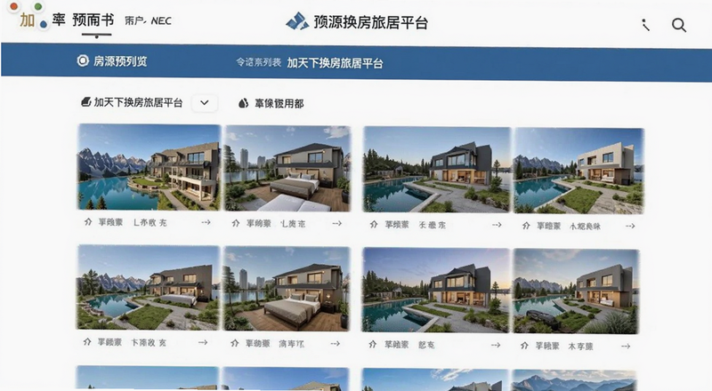 加天下换房旅居平台房源列表预览图