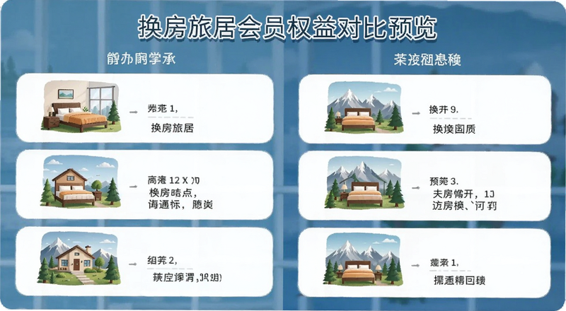 换房旅居会员权益对比预览图