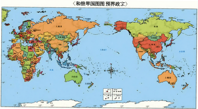 中文世界地图政区版本预览图