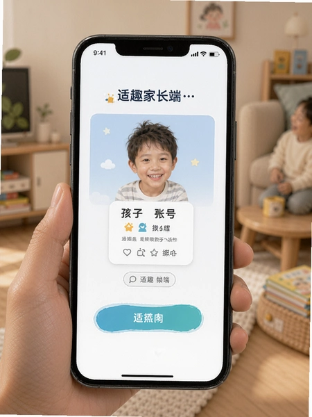 适趣家长端绑定孩子账号操作界面