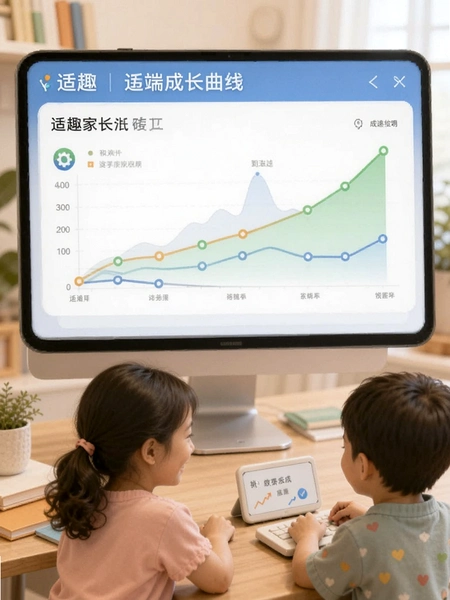 适趣家长端成长曲线图数据展示