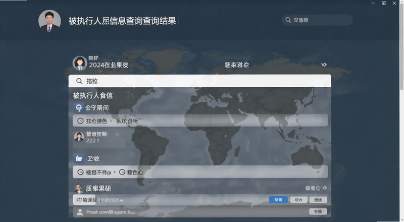 被执行人信息查询结果页面预览图
