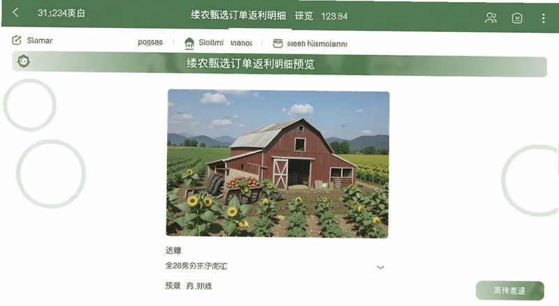 缕农甄选订单返利明细截图预览图