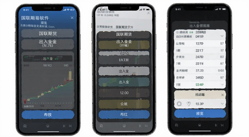 国联期货交易软件手机端出入金界面预览图