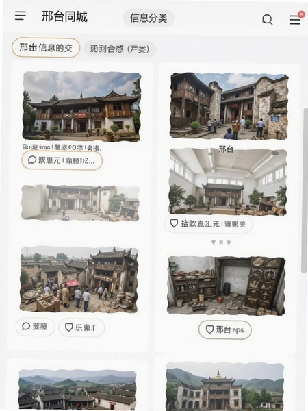 邢台同城 信息分类界面