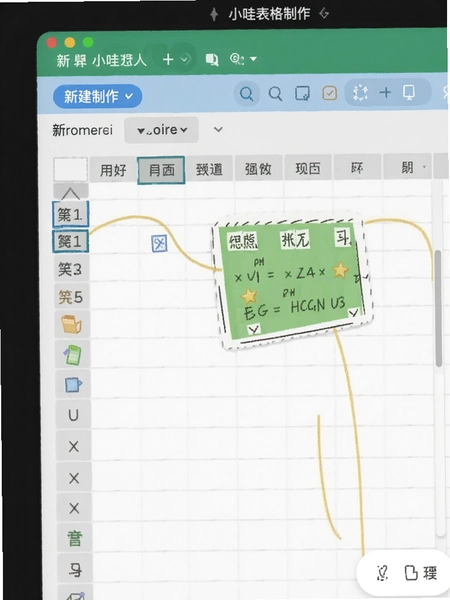 小哇表格制作 新建表格界面