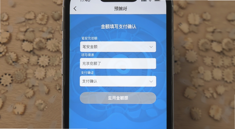 笔安充值金额填写与支付确认界面预览图