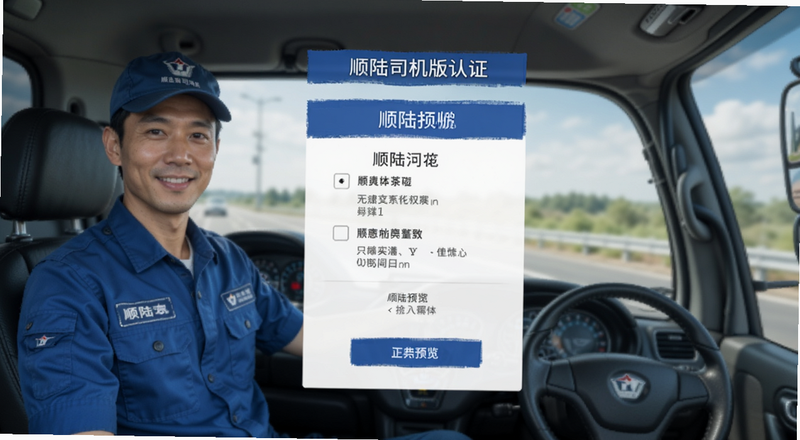顺陆司机版认证页面预览图