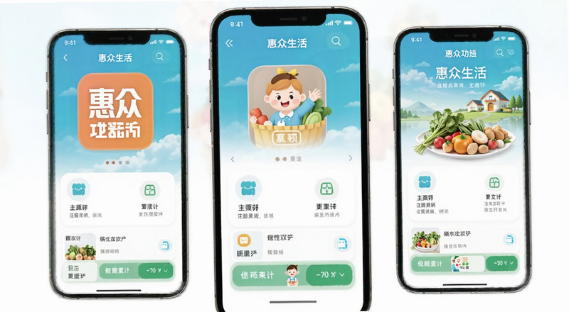 惠众生活App首页功能界面预览图