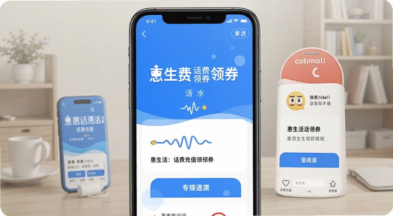 惠生活话费充值领券页面预览图