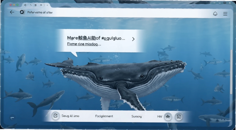 鲸鱼AI助手对话界面预览图