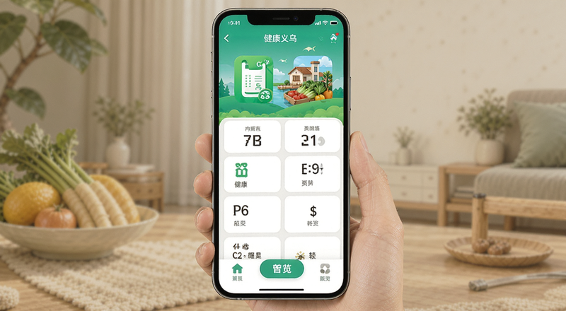 健康义乌app首页功能界面预览图