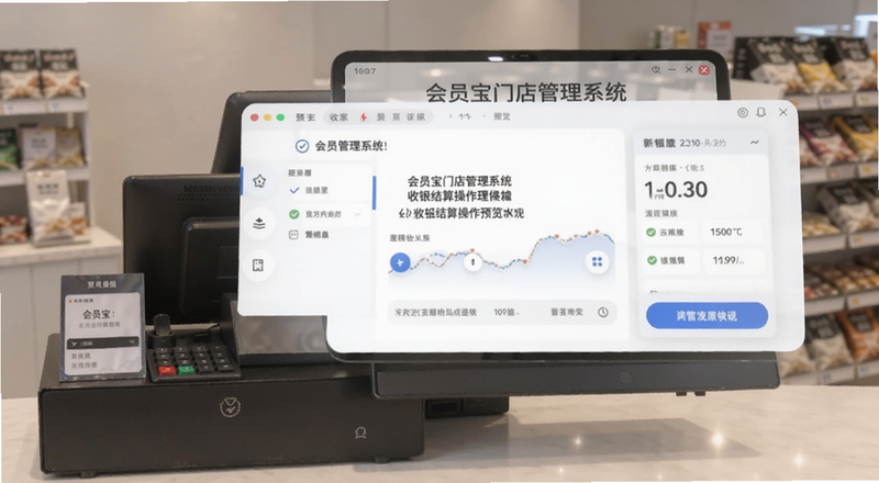 会员宝门店管理系统收银结算操作预览图