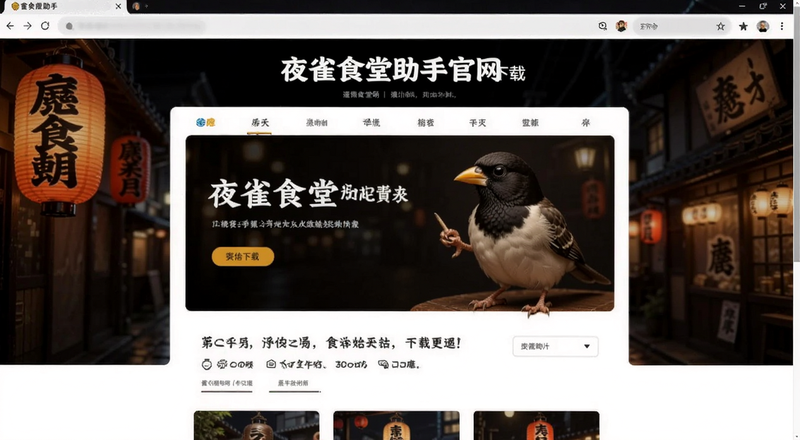 夜雀食堂助手官网下载页面预览图