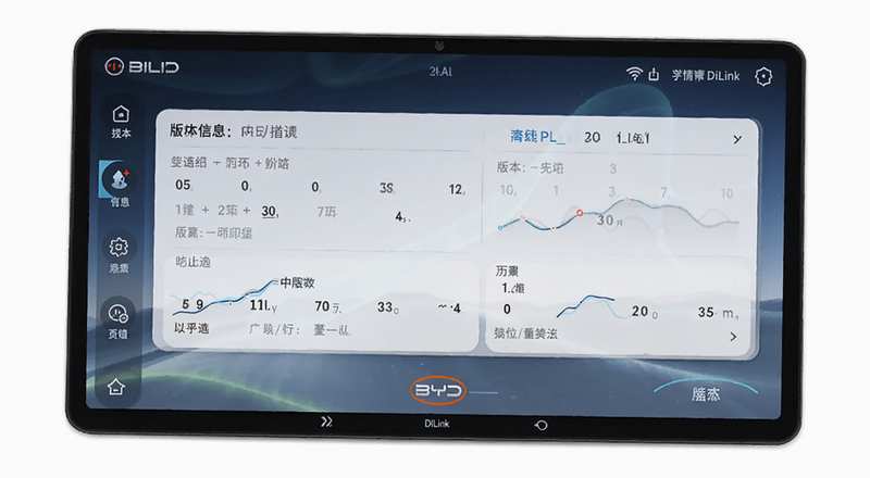 比亚迪DiLink车机系统版本信息界面预览图