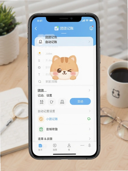 团团记账自动记账设置界面示意图