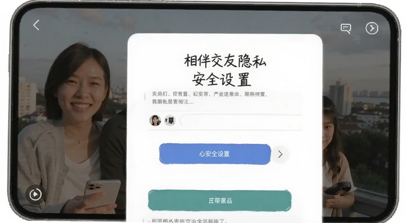 相伴交友隐私安全设置页面预览图