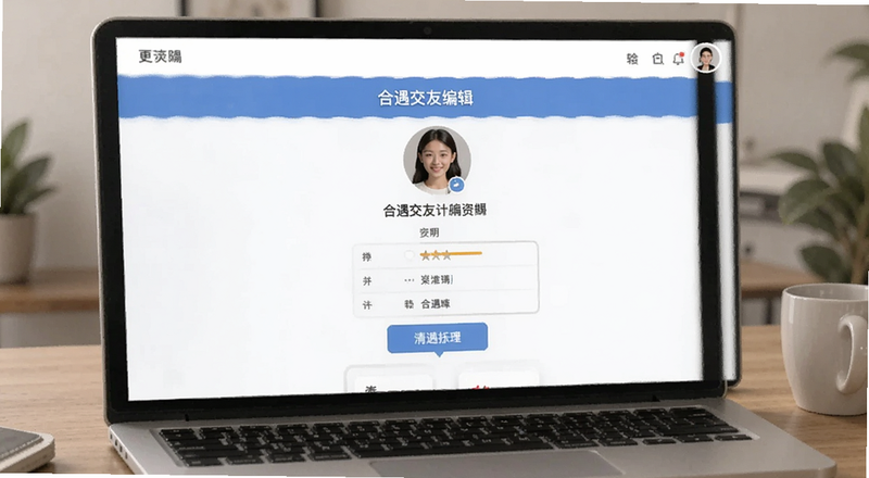 合遇交友个人资料编辑界面预览图
