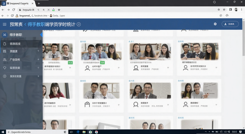 得手教职端学员学时统计页面预览图