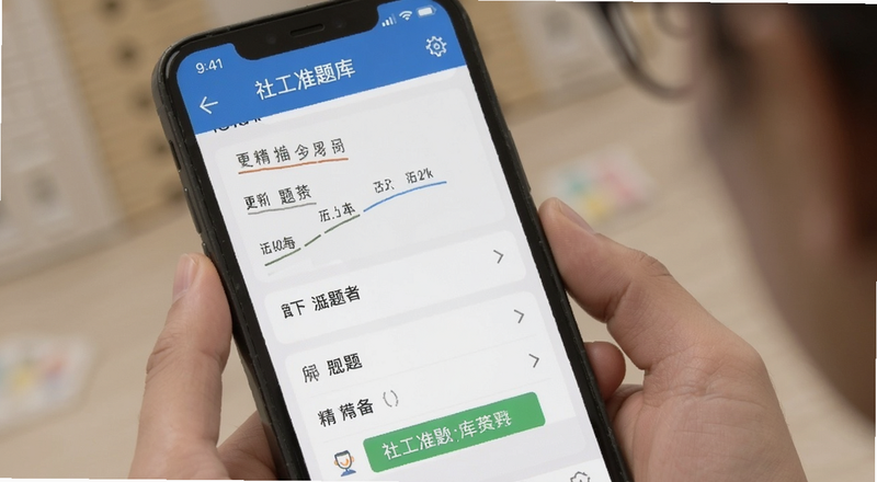 社工准题库手机刷题界面预览图